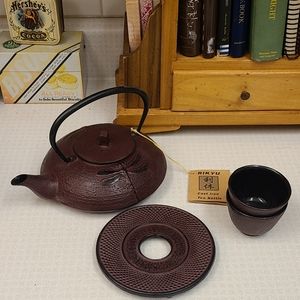 *NEW* Rikyu Japanese style; cast iron tea kettle